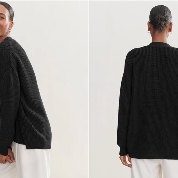 Jenni Kayne Cocoon Cardigan - Black Cotton S - Picture 5 of 5